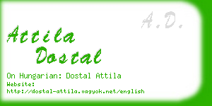 attila dostal business card